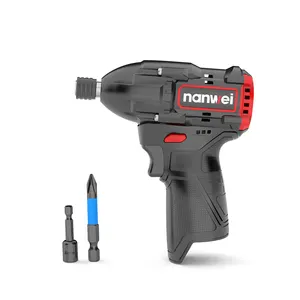 Nanwei Hoge Duurzaamheid Borstelloze Draadloze Impact Driver Mini Hand Elektrisch Vermogen Dille Batterij Schroevendraaiersleutel