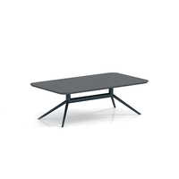 Table basse blanche minimaliste moderne pieds carrés en métal panneau de bois de haute qualité pour bureau salon meubles de salle d'attente