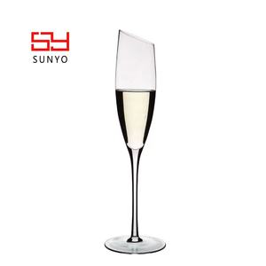 Flûtes à vin de tulipe de mariage en cristal sans plomb de marque de luxe léger Verres à champagne de mariage pour la fête - Product Image 4
