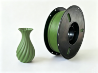 Filament d'imprimante 3D PLA vert mat 1KG 1,75 mm, faible odeur, non cassant, pour impression 3D FDM