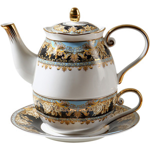 Classical Wind Bone China Mother Child <b>Pot</b> Suit Creative Exquisite Afternoon Tea <b>Set</b> Cold Kettle Flower Teapot 1 Modern Nordic - Product Image 5