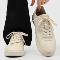Chaussures de skate personnalisées Hambo, chaussures de skate à lacets imperméables en PU blanc, baskets décontractées pour hommes