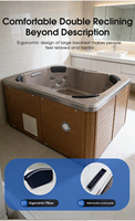 Bain à remous SPA avec neuf jets, chaise de massage en acrylique pour piscine et spa, masseur thermostatique corps et pieds, fonction manuelle
