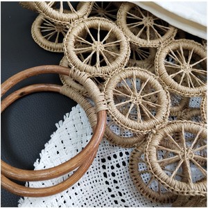 Women's Fashion Rattan Hollow Woven Lightweight Portable Tote <b>Bag</b> with Round Handle <b>for</b> Summer <b>Beach</b> Travel - Product Image 2