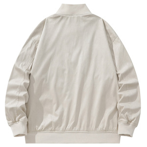 Giacca <span class=keywords><strong>Bomber</strong></span> da uomo all'ingrosso giacca da uomo in bianco abbigliamento tinta unita giacca da volo <span class=keywords><strong>Bomber</strong></span> - Product Image 4