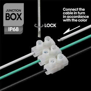 Best Selling M2068 Electrical 2 Way Junction Box IP 68 Plastic Waterproof Electrical Junction Box Waterproof Cable Junction Box