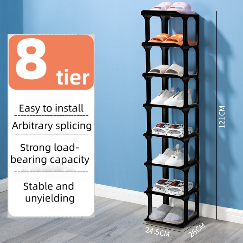 Zapatero vertical-negro-8 niveles