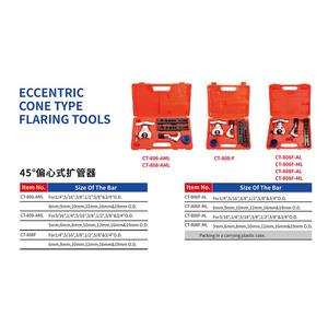 Outils de réfrigération de climatisation CT-808F-ML CVC Tube de cuivre outil de torchage de cône excentrique de 45 degrés 6-19mm coupe-Tube en laiton - Product Image 2