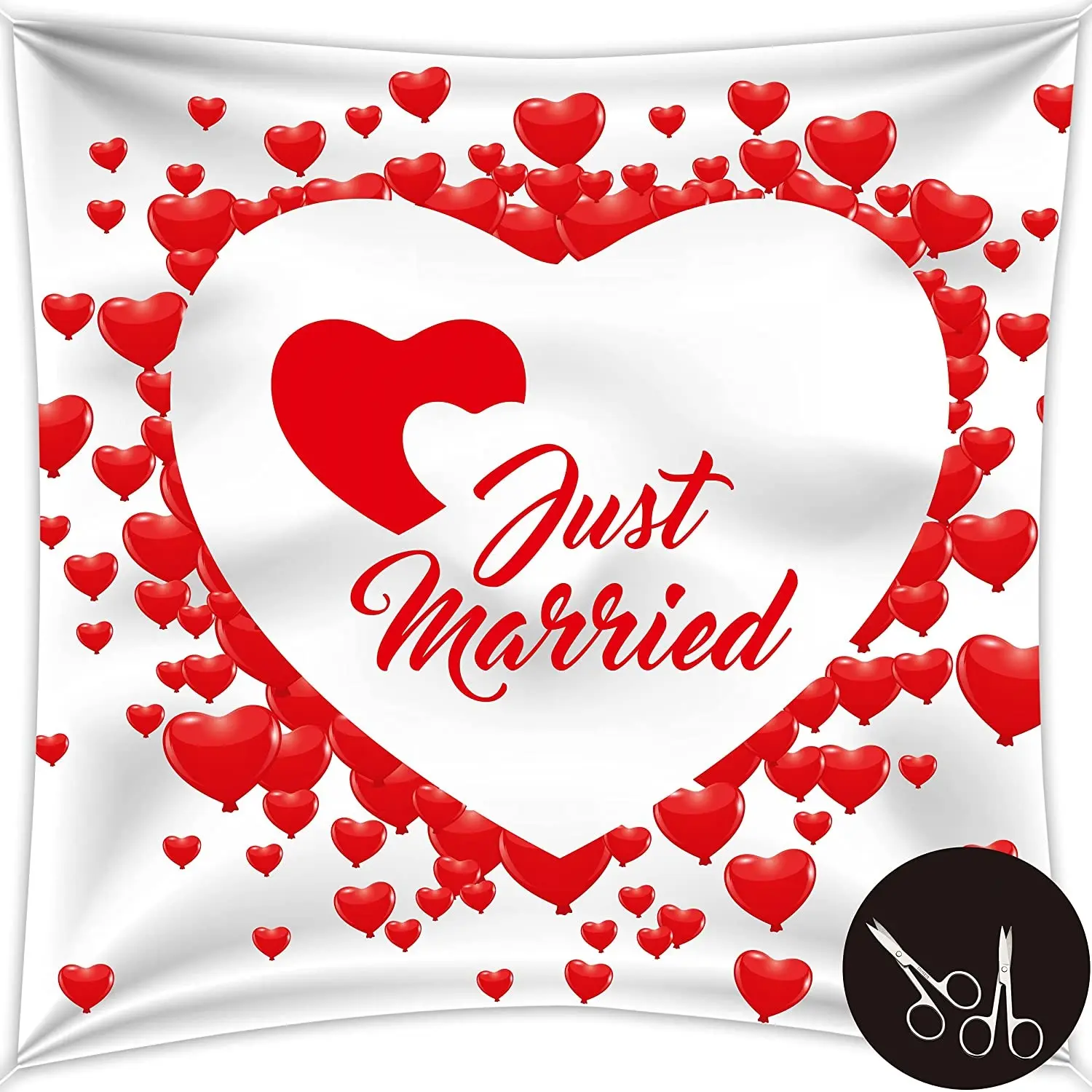 Luxury Germany Wedding Supplies Bride Groom Heart Motif Wedding Sheet for Decoration