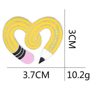 Mới Đến Phim Hoạt Hình Huy Hiệu Sáng Tạo Đáng Yêu Men Pin Tùy Chỉnh Dễ Thương Tim <span class=keywords><strong>Twist</strong></span> Bút Chì Ve Áo <span class=keywords><strong>Pins</strong></span> - Product Image 6