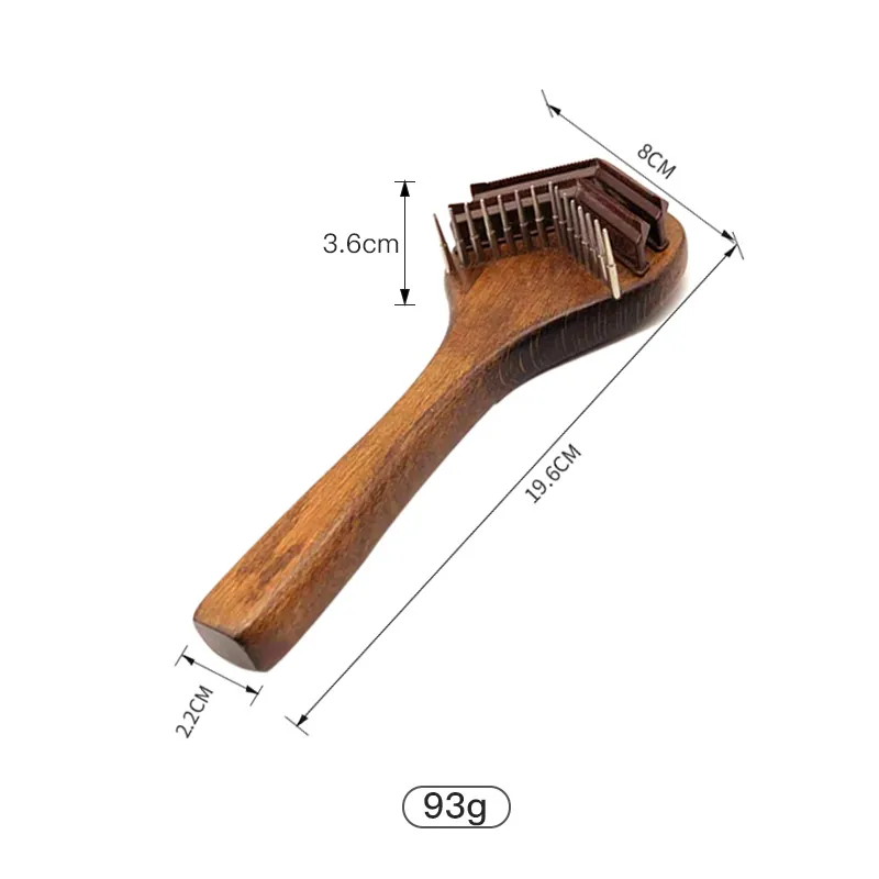 Wholesale Classical Style Pet Dog Slicker Brush Dematting Comb Wooden Handle Pet Kont Rake Comb Massage brush nail clippers