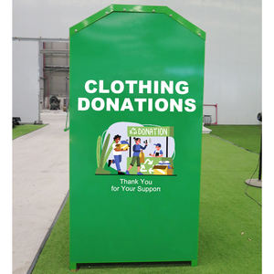 Tempat Daur Ulang Pakaian di Taman dan Jalanan, Tempat Donasi Pakaian, Tempat Daur Ulang Pakaian dari Logam, Kotak Donasi Logam - Product Image 5