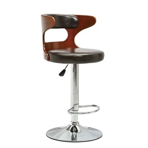 <span class=keywords><strong>Tabouret</strong></span> de bar de loisirs en cuir texturé moderne américain, <span class=keywords><strong>tabouret</strong></span> <span class=keywords><strong>haut</strong></span> en bois massif avec fonction réglable pour la salle à manger - Product Image 4