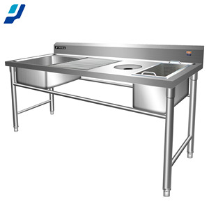 Évier commercial en acier inoxydable de grande taille pour le lavage de la vaisselle, des légumes et le récurage, idéal pour les hôtels et les restaurants - Product Image 6