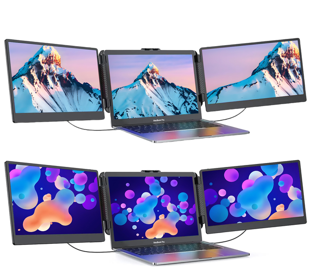 Trending Products 2025 New Arrivals Portable Monitor for Laptop Triple Screen Led Display Laptop Screen Extender