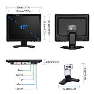OEM <span class=keywords><strong>LCD</strong></span> 24/7 giờ làm việc LED màn hình CCTV 15 "<span class=keywords><strong>17</strong></span>" 19 "22" Máy tính để bàn máy tính PC màn hình với VGA <span class=keywords><strong>BNC</strong></span> AV Đầu vào LC màn hình - Product Image 6