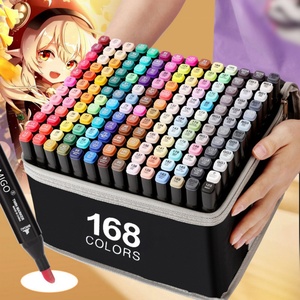Marqueurs <span class=keywords><strong>de</strong></span> <span class=keywords><strong>dessin</strong></span> d'art à double pointe 60 80 120 168 couleurs marqueurs <span class=keywords><strong>de</strong></span> croquis permanents à base d'alcool ensemble <span class=keywords><strong>de</strong></span> marqueurs <span class=keywords><strong>de</strong></span> couleur à double pointe - Product Image 1