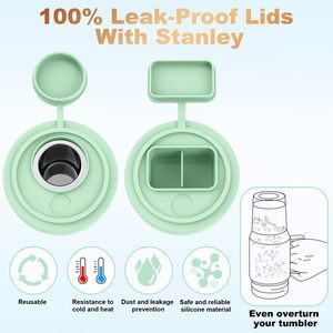 Tapa de Repuesto para Vaso de 40 oz, Función 2 en 1 con Organizador de Pastillas y Embudo para Café, Tapa de Silicona Stanley para Stanley Quencher - Product Image 3