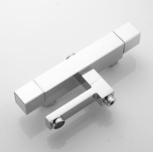 Ensemble de douche thermostatique carré 3 en 1 avec mitigeur inverseur pour <span class=keywords><strong>baignoire</strong></span> de salle de bain à 3 fonctions avec tête de pulvérisation réglable - Product Image 5