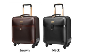 GEMULIN Juego <span class=keywords><strong>de</strong></span> equipaje <span class=keywords><strong>de</strong></span> cuero marrón <span class=keywords><strong>de</strong></span> lujo <span class=keywords><strong>de</strong></span> 4 piezas Carrito con <span class=keywords><strong>ruedas</strong></span> <span class=keywords><strong>de</strong></span> 20 pulgadas <span class=keywords><strong>Maleta</strong></span> <span class=keywords><strong>de</strong></span> transporte suave <span class=keywords><strong>de</strong></span> alta calidad <span class=keywords><strong>Ruedas</strong></span> <span class=keywords><strong>de</strong></span> 20 pulgadas - Product Image 2