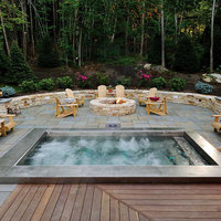 Piscine hors sol en acier inoxydable avec structure en acier pour l'extérieur, kit de piscine avec éclairage