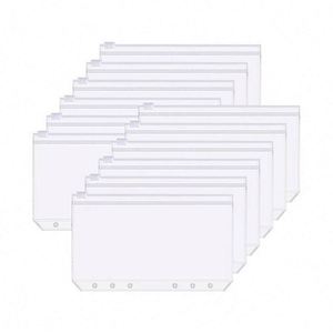 A6 <b>Binder</b> Pockets 6 Holes <b>Budget</b> Cash Envelopes Clear Zipper Folders Loose Leaf Bags Waterproof PVC Loose Leaf Zipper Pocket - Product Image 3