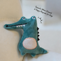 Pawstar Mini Ensemble de jouets en peluche pour animaux de compagnie, rembourrés en coton PP, doux, en forme d'animaux (dinosaure, crocodile), pour chatons (jouets de dentition), contient de la catnip, vente en gros