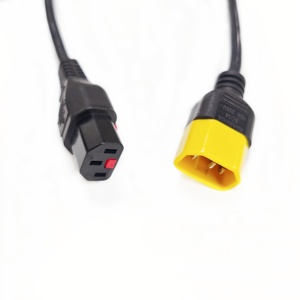 Vente directe usine – Câble d'alimentation 10A 250V IEC320 V-Lock C14 vers V-Lock C13, cordon d'alimentation verrouillable C13 vers C14 pour <span class=keywords><strong>UPS</strong></span> PDU - Product Image 1