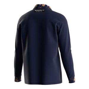 Camiseta de Poliéster Sublimado de Alta Calidad para Hombre, Manga Larga, Cuello Alto, Cierre de Cremallera, Estilo Polo - Product Image 2