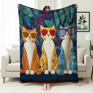 Manta de Franela con Dibujos Animados de Perros, Manta para Siesta, Reversible, Cálida y Acogedora para Cama, Sofá, Personalizada, OEM, ODM - Product Image 6