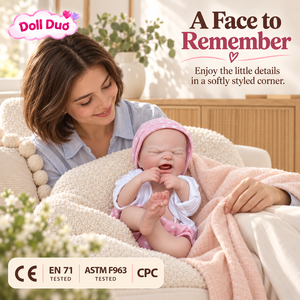 Custom 13 inch <b>Silicone</b> <b>Reborn</b> Baby Doll Crying Face Pink Hat White Top Lifelike Hand Painted Thanksgiving Gift for Kids - Product Image 3