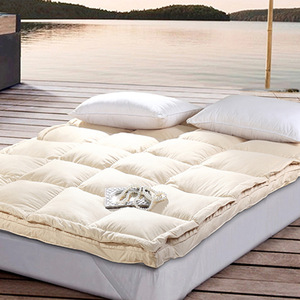 <span class=keywords><strong>Surmatelas</strong></span> en plumes <span class=keywords><strong>d</strong></span>'<span class=keywords><strong>oie</strong></span> bio extra épais, housse en coton respirant, écologique, antibactérien, 300 fils/cm² pour - Product Image 2