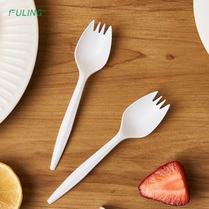 ช้อนส้อมพลาสติกแบบใช้แล้วทิ้ง ยี่ห้อ FULING บรรจุภัณฑ์แยกชิ้น ทำจากวัสดุ PP สำหรับผลไม้ - Product Image 3