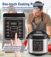 Juegos de cocina de acero inoxidable de 10 litros, sartén antiadherente 6l con dos ollas, olla a presión eléctrica Micro Industrial para frijoles