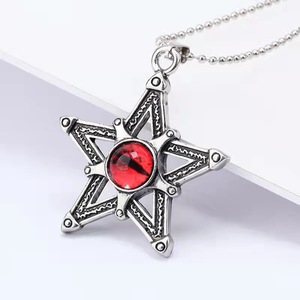 Collier pendentif en cristal œil <span class=keywords><strong>du</strong></span> <span class=keywords><strong>diable</strong></span> Pop Jewelry, chaîne de clavicule en acier inoxydable, cadeau pour petite amie - Product Image 1