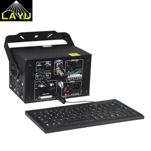 LAYU Proyektor Laser Teks RGB 1W, Proyektor Panggung dengan Keyboard, Logo Laser Teks untuk Pesta Ulang Tahun Diso