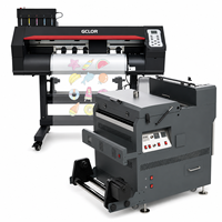 Mesin Cetak Kaos DTF GCLOR 60cm I3200 dengan Head Printer, Penggoyang Bubuk, Oven, Film PET, Otomatis untuk Industri Tekstil