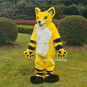 Funtoys सीई कर्कश आलीशान बैंगनी भेड़िया शुभंकर कॉस्टयूम - Product Image 5