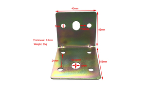 Support d'angle <span class=keywords><strong>en</strong></span> <span class=keywords><strong>fer</strong></span> galvanisé personnalisé, 1 pièce, au <span class=keywords><strong>prix</strong></span> bas, avec trous pour armoire de meuble - Product Image 5