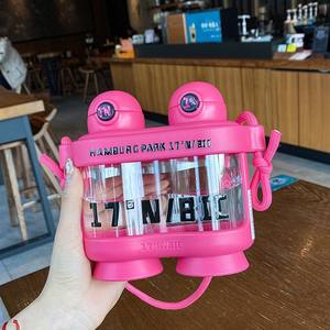 Double Drink PP Plastic Eco-Friendly Dishwasher Safe Large Capacity <b>Travel</b> Sport Telescope Shape Water <b>Bottle</b> with Lid for Kids - Product Image 4