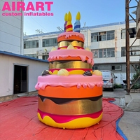 Nouveau gâteau de naissance gonflable de forme grands accessoires de fête d'anniversaire