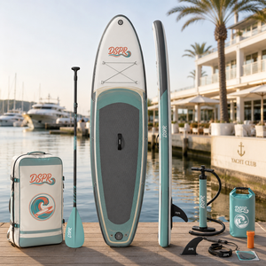 Planche de <span class=keywords><strong>paddle</strong></span> <span class=keywords><strong>gonflable</strong></span> 2026 tendance, directement de l'usine, 320x76x15cm, bleu clair et blanc, design <span class=keywords><strong>simple</strong></span>, logo personnalisé OEM, pas cher - Product Image 3