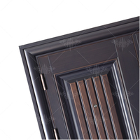 Porte d'entrée principale en acier, modèles de portes doubles, design moderne et simple, portes en acier de sécurité, extérieur résidentiel