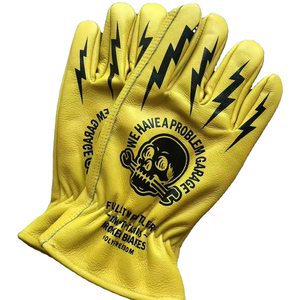 Guanti da Moto in Pelle di Vacchetta con Logo Personalizzato, Guanti da Giardinaggio e Guida Personalizzabili per Attività all'Aperto - Product Image 1