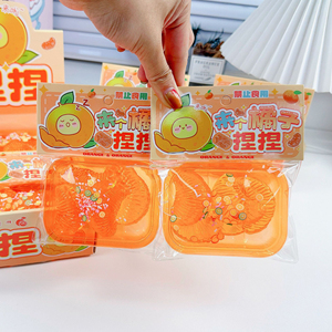 Jouet Squishy TPR en forme de morceaux d'orange en gelée de 8 cm, anti-stress, à presser, cadeau attrayant pour enfants et adultes, cadeaux joyeux - Product Image 4