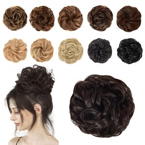 <span class=keywords><strong>Chignon</strong></span> synthétique bouclé et ondulé avec élastique, postiche instantané <span class=keywords><strong>pour</strong></span> <span class=keywords><strong>chignon</strong></span>, queue de cheval courte, <span class=keywords><strong>chignon</strong></span> désordonné <span class=keywords><strong>pour</strong></span> femmes - Product Image 1
