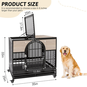 คอกสุนัขทำจากไม้อเนกประสงค์ใช้ในบ้านและสำนักงาน - Product Image 2