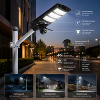 Caméra solaire avec détecteur de mouvement, éclairage de rue CCTV, 4MP, IP65, WiFi, 4G, sans fil, LED extérieure, utilisation en jardin, garantie de 3 ans