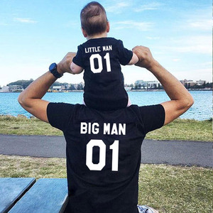 Conjunto de <span class=keywords><strong>camisetas</strong></span> familiares baratas, ropa a juego al por mayor para padre e hijo - Product Image 5