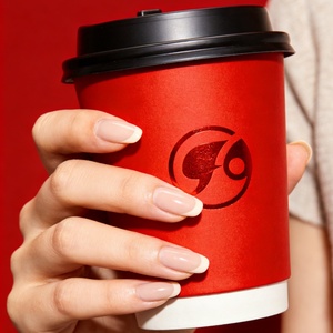 Vaso de papel personalizado de pared simple de 6oz 8oz con tapas para envasado de bebidas ecológicas - Product Image 4